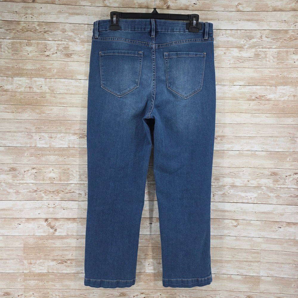 Nicole Miller NY Jeans Size 10 Soho Kick Boot High Rise Ankle Cropped Stretch - Picture 2 of 9